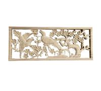 Décalcomanies Panneau suspendu mural sculpté en bois | Art relief long rectangle for décor de fond salon pour sculptures sur bois(Color 5)