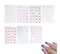 Décalcomanies Pour De Style Français, Kit D'autocollants Décoratifs Pour Le Bout Des Doigts, Ensemble De Motifs De Manucure À La Mode | Feuilles D'enveloppement D'ongles Découpées Avec Précis