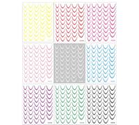 Décalcomanies pour ongles de manucure française,autocollants de manucure française pour ongles | 9X Ensemble d'autocollants pour vernis à | Autocollants adhésifs européens si