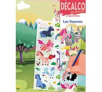 Decalcomanies sur un grand décor - Les licornes - à partir de 5 ans