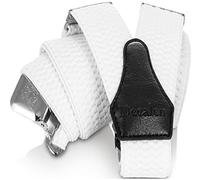 Decalen Bretelle Uomo Eleganti Extra Forte Clip Taglia Unica per Uomini e Donne Grandi e alti Larghezza Regolabile di 4 cm e Forma a Y Elastica (Blanc)