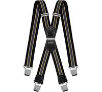 Decalen Bretelles Homme Larges Réglable Élastique Extra Fort 4 Clips en forme X