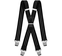 Decalen Bretelles Homme Larges Réglable Élastique Extra Fort 4 Clips en forme X