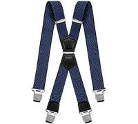 Decalen Bretelles Homme Larges Réglable Élastique Extra Fort 4 Clips en forme X