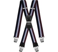Decalen Bretelles Homme Larges Réglable Élastique Extra Fort 4 Clips en forme X