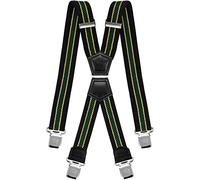 Decalen Bretelles Homme Larges Réglable Élastique Extra Fort 4 Clips en forme X