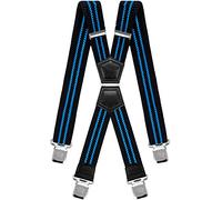 Decalen Bretelles Homme Larges Réglable Élastique Extra Fort 4 Clips en forme X