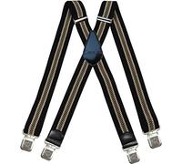 Decalen Bretelles pour Hommes et Femmes Une Taille Convient Tous Les Clips Forts Style X Diverses Couleurs (Brun Beige)