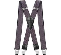 Decalen Bretelles pour Hommes et Femmes Une Taille Convient Tous Les Clips Forts Style X (Gris)