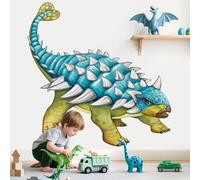 decalmile Stickers Muraux Enfant Dinosaures Grands Autocollant Mural Stégosaure Dino Décoration Murale Chambre Bébé Garçon Salle de Jeux