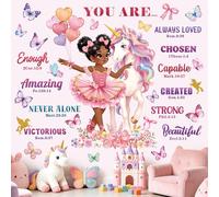 decalmile Stickers Muraux Licorne Princesse Autocollant Mural Ballerine