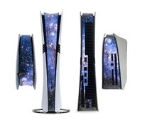 Décalque de console pour PS5 Pro, autocollant de couverture de peau centrale, film protecteur latéral, autocollant de bande centrale d'hôte (bleu)