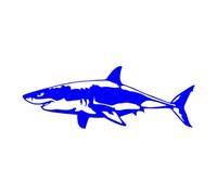 Décalque de voiture de requin blanc | Autocollants imperméables pour animaux marins pour voiture | Décoration de requin de dessin animé pour portier, vitres et carrosseries de véhicules modifiés