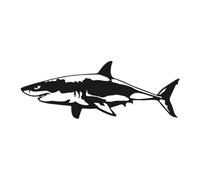 Décalque de voiture de requin blanc | Autocollants imperméables pour animaux marins pour voiture | Décoration de requin de dessin animé pour portier, vitres et carrosseries de véhicules modifiés
