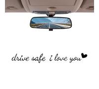 Décalque pour Rétroviseur - Conduis Prudemment Je T aime Autocollant Miroir Voiture | Décoratif Intérieur SUV Automoto Pare-brise Table de Bord - Cadeau Anniversaire Conducteurs Quotidiens