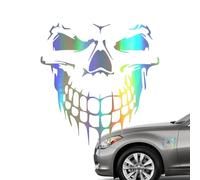 Décalques de crâne pour voitures - Autocollants de voiture de crâne autocollants réfléchissants - Autocollant de capot de voiture, autocollant de tête de mort cool pour camion, SUV, moto, vélo couvrir