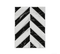 Décalques muraux en mousse de polyéthylène en forme de V conçus pour les espaces de cuisine et de salle de bain, imperméable, résistant à l'huile, pour surfaces lisses (GST94)