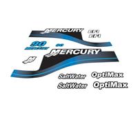 Décalques pour moteur hors-bord Mercury 90 hp eau salée EFI bleu décalcomanie kit autocollant ensemble reproduction 90HP eau salée EFI