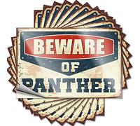 Décalques pour voitures Méfiez-vous de la panthère autocollant drôle 10 pièces outil autocollant pare-chocs (taille : 12 x 18 cm)