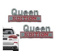 Décalques Reine Pour Voitures | 2 Pièces Autocollants Métalliques 3D Imperméables - Design Queen Edition Sticker Métal pour Voiture | Pour Vitre Porte Coffre Camion Décoration Auto Frigo
