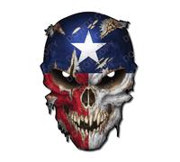 Decals by Haley Autocollant crne toile drapeau de l'tat du Texas avec yeux rflchissants - Autocollants tte de mort de qualit suprieure po