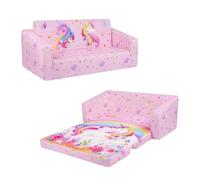 decalsweet Canapé Enfants 2 Places, Canapé-Lit Fauteuil Enfant Licornes