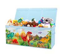decalsweet Grande Boîte à Jouets, Coffre à Jouet Enfant Pliable Dinosaure