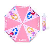 decalsweet Parapluie Pliant Enfant Anti-UV, Parapluie Compact Léger Automatique Anti-Rebond avec Bande Réfléchissante, Mini Parapluie de Voyage pour Bebe, Filles, Garçons, Princesse Sirène Rose