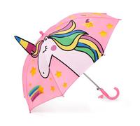 decalsweet Parapluie Transparent 3D Licorne, Léger Parapluie Enfant Cloche