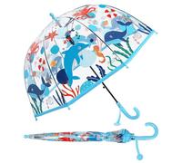 decalsweet Parapluie - Transparent - Anti-Vent - Long Cloche, Parapluie Enfant Transparent Cloche Robuste et Stable, Parapluie Dôme Garcon Fille Parapluies Cannes Monde Sous-Marin