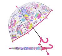 decalsweet Parapluie - Transparent - Anti-Vent - Long Cloche, Parapluie Enfant Transparent Cloche Robuste et Stable, Parapluie Dôme Garcon Fille Parapluies Cannes