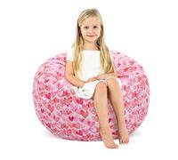 decalsweet Sac Rangement Peluche Pouf Enfant, Pliable Housse de Pouf Amour