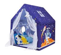 decalsweet Tente de Jeu Enfants Grand, Cabane Enfant Interieure Astronautes | Château de Princesse,avec Fenêtres,Sac de Transport,Tente Enfant Extérieur,Cadeau d'anniversaire,120×100×130 cm,Fille Garçon