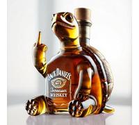 Decanter Whisky Figurine - 300ML Carafe A Decanter Vin, Bouteille De Whisky En Verre 3D Représentant Un Bouledogue Amusant, Carafe À Whisky Unique En Verre(E)