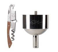 Décanteur à Vin avec Aérateur et Filtre en Acier Inox + Tire-bouchon Professionnel avec Coupe-capsule pour Sommeliers et Passionnés de Vin