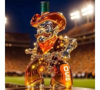 Décanteur à whisky 300 ml - Forme amusante Sharpshooter 3D Gravure en verre Bouteille de vin, récipient de rangement unique pour spiritueux, pour les amateurs de vin