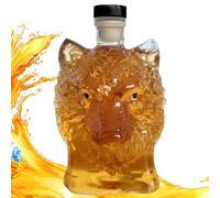 Décanteur à whisky en forme de loup de 350 ml - Verres créatifs pour cocktails, décoration de tête de loup unique | Bouteille d'intérieur parfaite pour bar à la maison, boîte à boissons alcoolisées