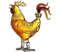 Décanteur à whisky pour hommes, carafe à décanter domestique en forme de poulet, bouteille de vin créative en verre, ornements de salon animaux, 1000 ml (couleur : transparent, taille : 1000 ml)