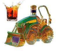 Décanteur de tracteur | Bouteille d'alcool avec tracteur 3D pour fêtes | Ornement en verre pour stockage décoration de carafe pour hommes femmes bar famille vitrine amateurs de boissons