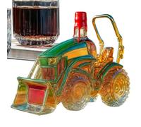 Décanteur de tracteur, Bouteille de Vodka en Forme de Tracteur, Ornement en Verre pour Stockage Décoration de Carafe pour Hommes Femmes Bar Famille Vitrine Amoureux de Boissons