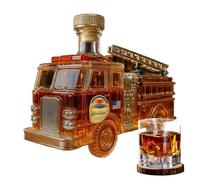 Décanteur De Whisky Pour Camion De Pompiers - Nouveauté Bouteille De Vin De 300 Ml, Conteneur Artistique Pour Servir De L'alcool | Vitrine Exclusive Pour Le Bar Restaurant Cocktail Tequil