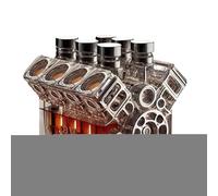 Decanteur de whisky - V8 Forme de moteur Bouteille d'alcool pour affichage de bar, conception créative avec construction en verre robuste, carafe de vin pour Tequila Bourbon Brandy Party Gift
