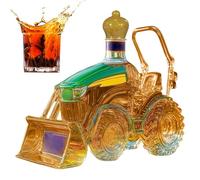 Décanteur Tracteur, Bouteille à Vin Drôle en Forme de Tracteur 3D, Ornement Verre Décoration pour Bar Maison Cadeau Amateur Whisky
