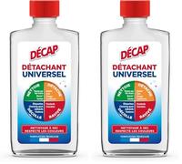 Décap Détachant Universel - Nettoie, Détache, Décolle & Ravive - Textiles & Surfaces - Nettoyage à sec - Respecte les couleurs - Fabriqué En France - Flacon 250mL (Lot de 2)