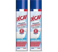 Décap | Mousse express Salle de Bain | Baignoire, Douche, Lavabo, Robinetterie, Carrelage | Action rapide en 5 minutes | Efficace contre le calcaire | Fabriqué en France | Aérosol 600mL (Lot de 2)