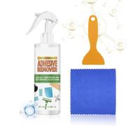 Décapant Adhésif,Kit Nettoyant Collant 100 ML - Chiffon Décapant Autocollant Voiture - pour Voiture Vitre Sol Carrelage Mur Étiquette Tapisserie