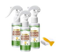 Décapant adhésif puissant multi-usages, nettoyant pour vitres de voiture avec grattoir et chiffon, dissout les résidus de ruban adhésif sur peinture, verre et carrelage. (3 pièce)