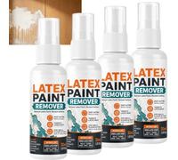 Décapant au latex à action rapide, puissant décapant à base d'eau pour le bois, décapant à peinture multi-surfaces pour revêtements multiples, spray nettoyant pour peinture au latex, décapant (4pcs)