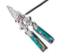 Décapant Câble,Pince Électricien Multifonction avec Testeur de Tension - Tournevis et Dénudeuse Pliale pour Câblage Auto Bâtiment Télécom