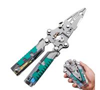 Décapant Câble,Pince Électricien Multifonction avec Testeur de Tension - Tournevis Robuste, Dénudeur Compact Pliable pour Câblage Automobile Bricolage Électricien